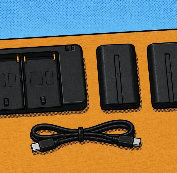 Charger pack: dual charger, two batteries and cable